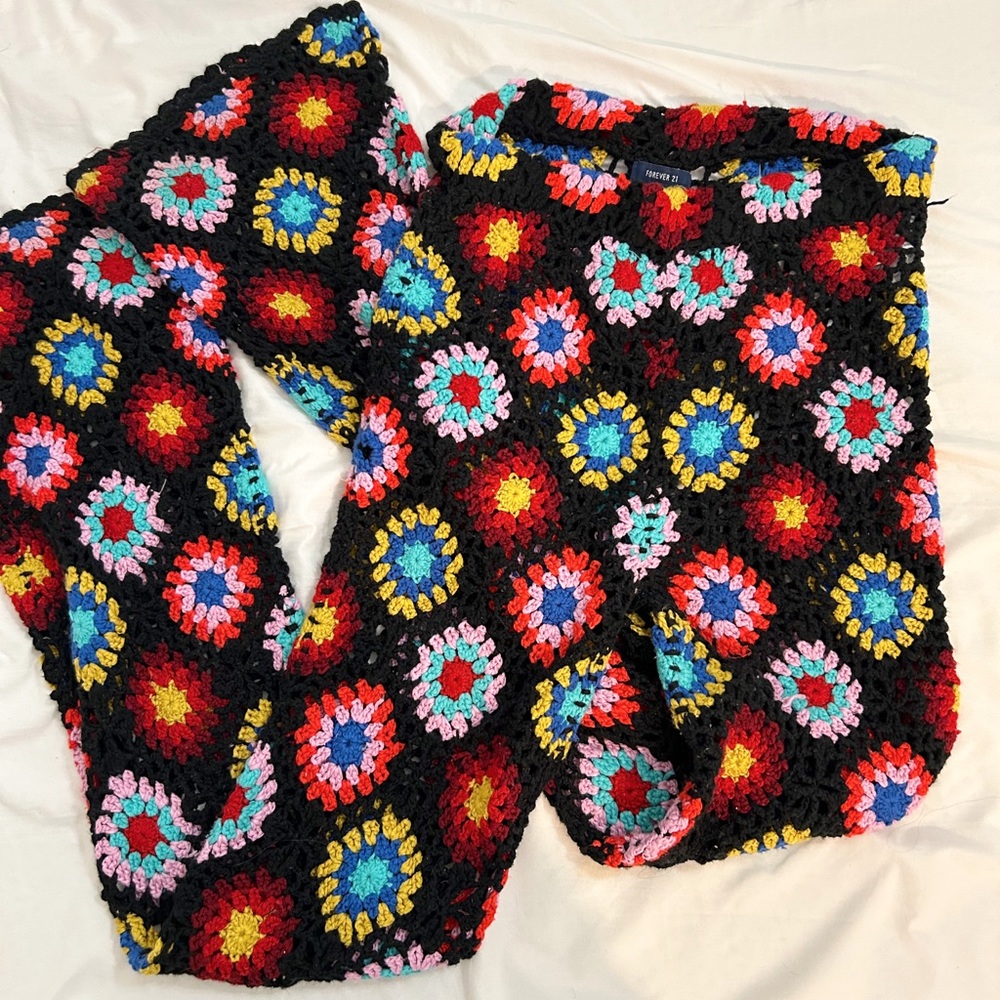 Granny square Crochet pants